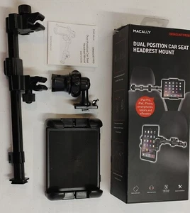 Macally Dual Position Car Seat Headrest Mount for iPad Pro, iPad, Phones, Tablet - Picture 1 of 9