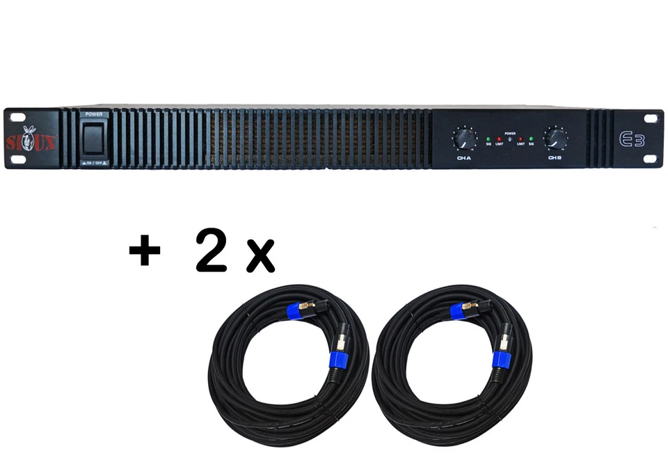 DIGITALE ENDSTUFE 1100 WATT RMS 2,5 KG NEUHEIT 19" + Lautsprecherkabel 20 m 4² - Bild 1 von 1