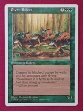 Magic The Gathering 4TH EDITION ELVEN RIDERS single green card MTG