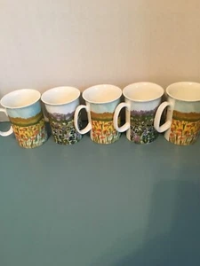 Hitkari KERAMIK Bone China 5 Vintage Porzellan Blumen Becher 10 Unzen Hergestellt in Indien - Bild 1 von 9