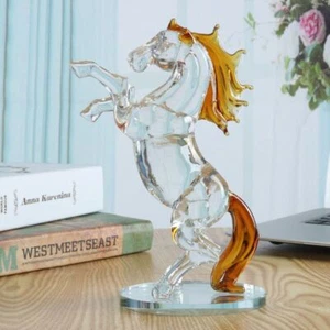 Kristall Pferd Figur Aufzucht Hengst Glas Neu Wohnkultur Ornament - Bild 1 von 6