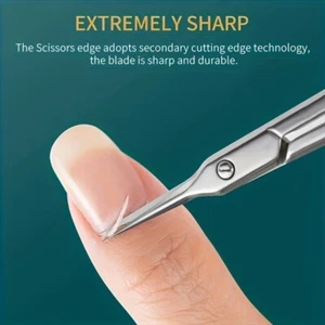 1pc BEOX Stainless Steel Cuticle Scissors - Ultra-Thin Precision Curved Nail Car - Picture 1 of 10