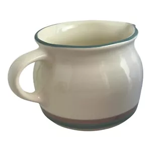 Vintage Pfaltzgraff Pink Blue Bands Round Gravy Boat Creamer Pitcher Cottage - Picture 1 of 2