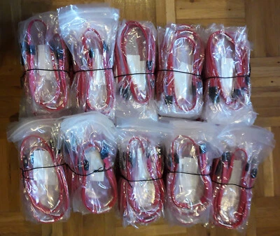 200 x SATA3 Kabel 6Gb/s 57.5 cm rot Supermicro CBL-0044L neu OVP 672042051229 - Bild 1 von 3