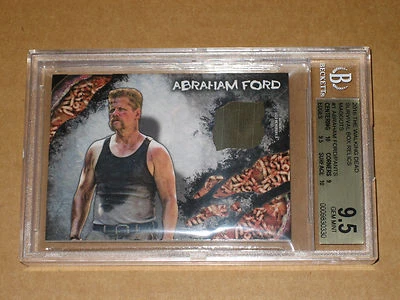 BGS 9.5 WALKING DEAD SURVIVAL ABRAHAM CUDLITZ WARDROBE MAGGOTS RELIC CARD 10/10 - Image 1 of 2