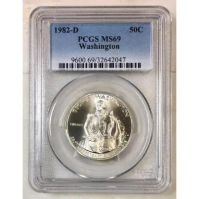 1982 D Washington Half Dollar PCGS MS69 *Rev Tye's* #204769 - Image 1 of 4