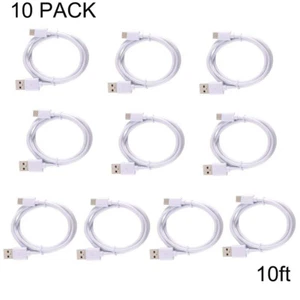 10 Pack 10ft USB C Fast Chager Cable for Samsung Galaxy Note 10 9 8 S8 S9 Plus - Picture 1 of 4