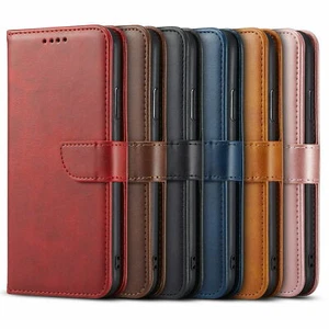 Magnetic Leather Flip Wallet Case & Screen Protector for iPhone 12 Mini Pro Max - Picture 1 of 8