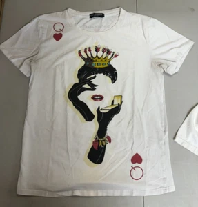 Men's Dolce & Gabbana 2018 Queen Heart Graphic Print T-Shirt Size: XL - Picture 1 of 7