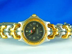TAG HEUER S95.206K GRAY DIAL PROFESSIONAL 200M 18K GP & SS MENS WRISTWATCH - Picture 1 of 11