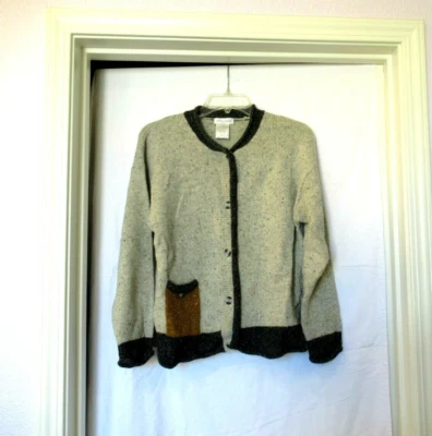 Pierre Cardin Gris Botón Cárdigan Suéter Top, Talla. M, 38" pecho Foto 1 de 4