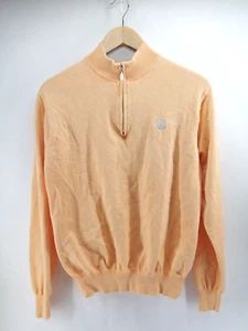 PETER MILLAR Cotton Cashmere M Peach 1/4 Zip Soft Knit Pullover Sweater - Picture 1 of 8