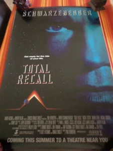 TOTAL RECALL MOVIE POSTER Original SINGLE SIDED TEASER Schwarzenegger 1990 - Picture 1 of 4