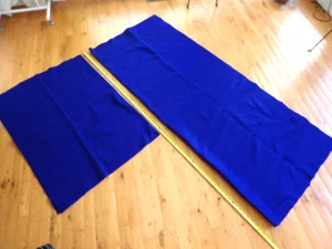 Lot of 2 Pieces Thick Felt Fabric Royal Blue 55" Wide - Picture 1 of 10