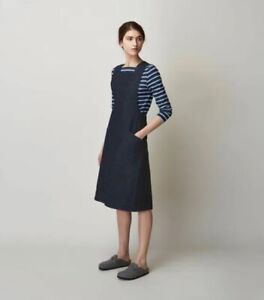 TOAST Emmet Pinafore Dress - Indigo Denim - Size 16 - Brand New