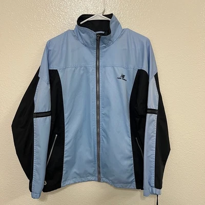 Chaqueta cortavientos New Balance cremallera completa para mujer azul negro ropa deportiva ligera Foto 1 de 4