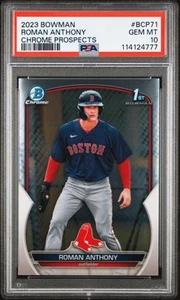 💎2023 Bowman Chrome Prospects #BCP-71 Roman Anthony Boston Red Sox PSA 10💎 - Bild 1 von 2