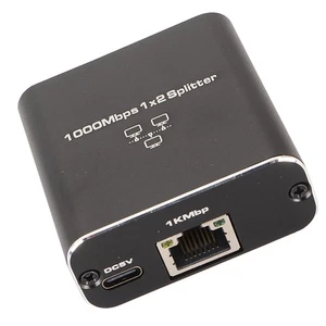 Ethernet Splitter Rj45 1 In 2 Out Gigabit Internet Splitter 1000Mbps High AM - Afbeelding 1 van 24
