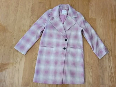 Abrigo Raglán Avec Les Filles a Cuadros Rosa Polvoriento Talla S Foto 1 de 4