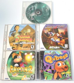 Sega Dreamcast Game Lot RAYMAN 2 Q-Bert Trick Style Tomb Raider Tee Off TESTED