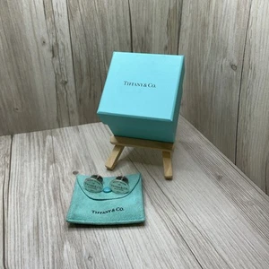 Please Return to Tiffany & Co. Oval Cufflinks, Sterling Silver With Box & Pouch. - Picture 1 of 24