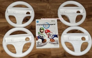 Nintendo Wii MARIO KART game 4 Wheels BUNDLE Steering/Racing lot/set_cart_TESTED - Picture 1 of 7