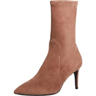 Stuart Weitzman 258721 Womens Suede Pointed Toe Ankle Bootie Taupe Size 8.5 M - Image 1 of 2