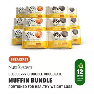 Breakfast Muffin Blueberry & Double Chocolate Bundle, 7g Protein, 12 Ct - Picture 1 of 4
