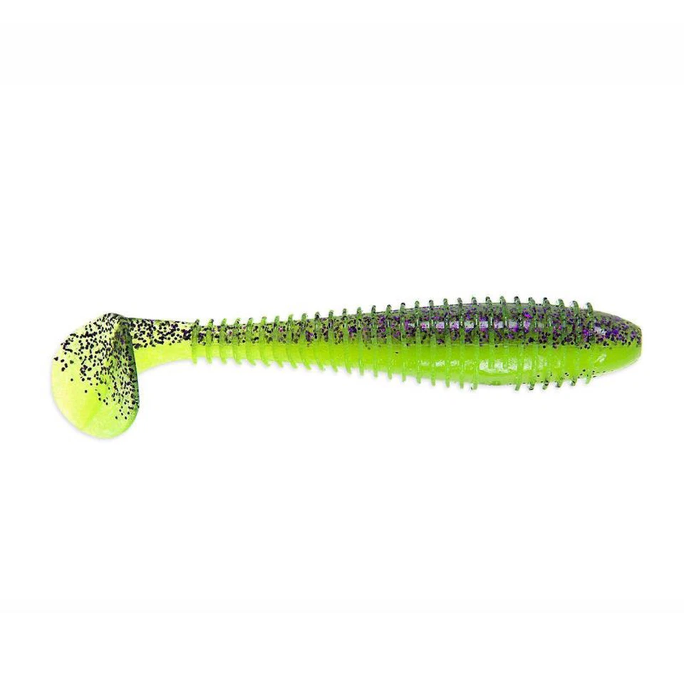 Keitech Fat Swing Impact 2 8'' - ca. 5 4 cm Purple Chartreuse