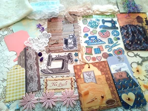 Junk Journal Supplies, 150+ Quilt Theme - Picture 1 of 7