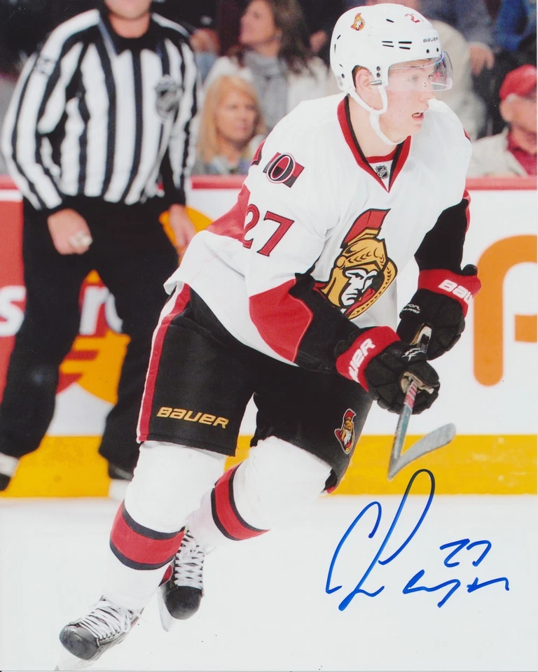 FOTO ASSINADA POR CURTIS LAZAR OTTAWA SENATORS 8X10 7 - Imagem 1 de 1