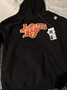 49ers Mens Hoodie Size Medium Black - Picture 1 of 1