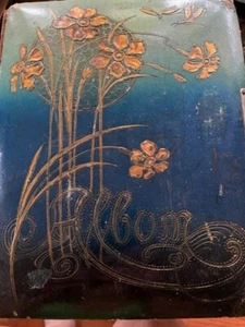 Álbum de fotos vintage tarjeta de gabinete floral victoriana  - Imagen 1 de 12