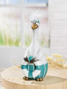 Gilde Deko Figur Gans Herbert Maritim Badezimer Deko Geschenk 20 cm (#317 S) - Bild 1 von 1
