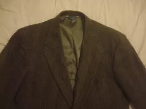 Vintage Men's Pendleton Gray Herringbone 100% Virgin Wool Sport Coat Jacket 46 L - Picture 1 of 8