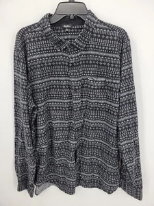 Lifted Research Group LRG Wovens Shirt Mens XL Black Gray Aztec Southwest - Picture 1 of 8