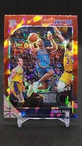 2019-20 Hoops Premium Stock Chris Paul Red Cracked Ice #67 Thunder - Picture 1 of 2