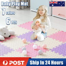 6 PCS EVA Foam Mat Floor Mats Interlocking Heavy Duty Puzzle Baby Kids Playmat