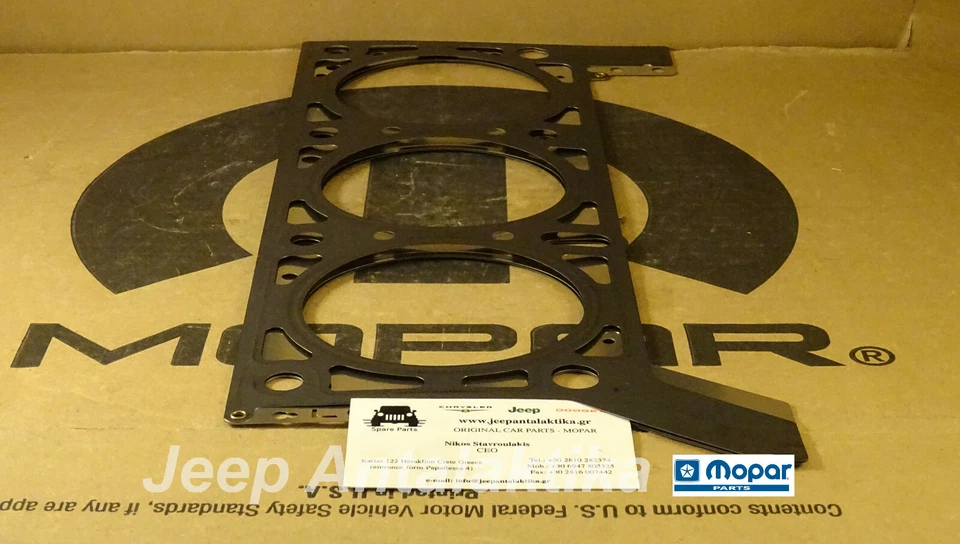 Junta de cabeça de cilindro esquerda Jeep Wrangler JK 07-11 3.8L 4666033AB nova fabricante de equipamento original Mopar  - Imagem 1 de 4