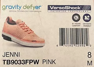 NEW! gdefy By Gravity Defyer Women's PINK Jenni Athletic Shoes SIZE 8 Medium - Picture 1 of 9
