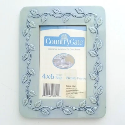 Marco de fotos CountryGate 103387 hojas azules tranquilas 4 x 6" Foto 1 de 3