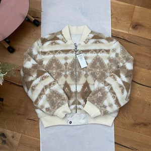 Polo RALPH LAUREN FLEECE JACKET Southwestern Teddy Serape Navajo Indian size XS - Picture 1 of 10