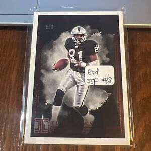 Tim Brown 2019 Impeccable Ruby Parallel Card #49 #'d 5/8 SSP Raiders HOF