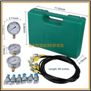 Kit de prueba de presión hidráulica para piezas de excavadora, herramienta de diagnóstico 25/40/60 Mpa - Imagen 1 de 6