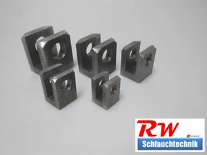 Anschweißgabel für Zylinder, Durchmesser 16 mm, 20 mm, 25 mm, 30 mm, 35 mm - Bild 1 von 2