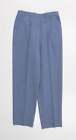Classics Womens Blue Polyester Trousers Size 12 L26 in Regular - Stretch waistba