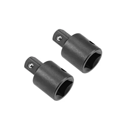 2Pcs 1/2" Drive (F) x 3/8" (M) Socket Reducer Female to Male Cr-V Black - Image 1 of 4