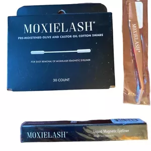 MoxieLash Magnetic Liquid Eyeliner Black FULL SIZE+ APPLICATOR & Swabbies RV $78 - Picture 1 of 3