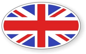 British Flag Oval Decal / Bumper Sticker Window Label England Britain Union Jack - Picture 1 of 1
