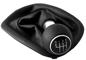 Apto para VW Passat 3 B 3 BG 6 velocidades pomo de cambio + bolsa de cambios costura negro - Imagen 1 de 1